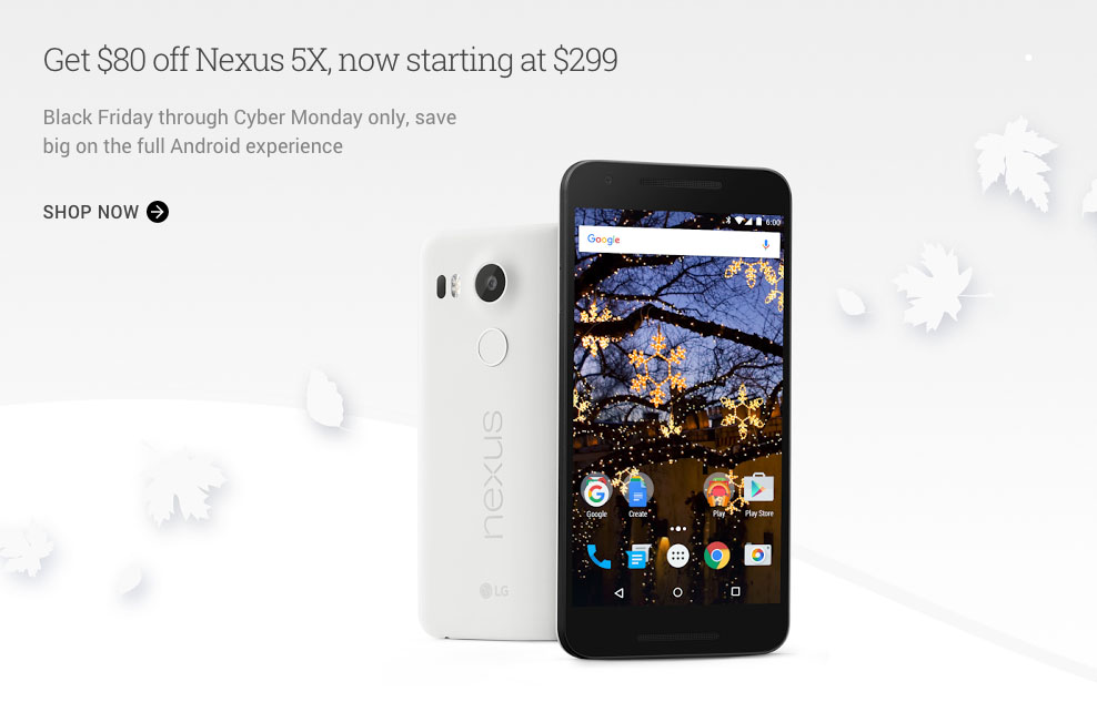 DEAL: Nexus 5X Drops to $299 on Amazon and Google Store