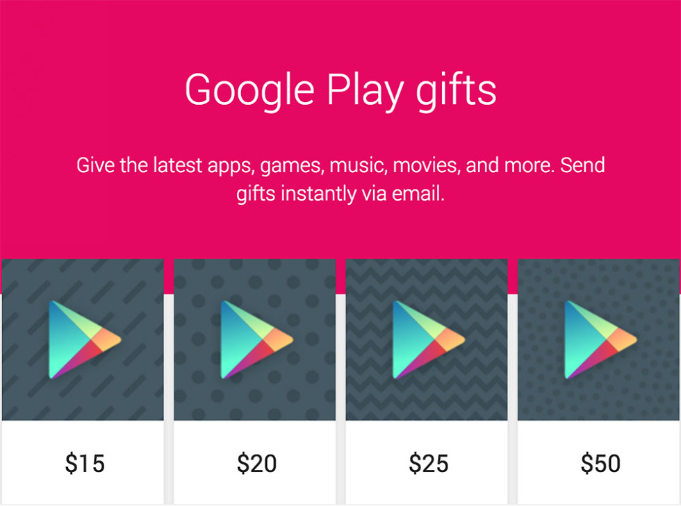 google play gift cards
