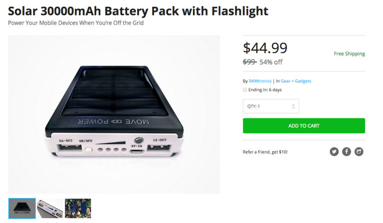 Deal: Power Your Device Using the Sun With This 30,000mAh Solar Charger, $45