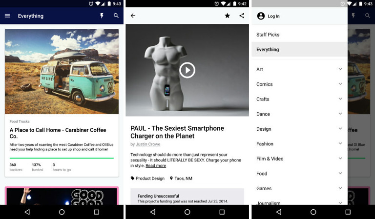 Official Kickstarter App Finally, Finally Launches for Android