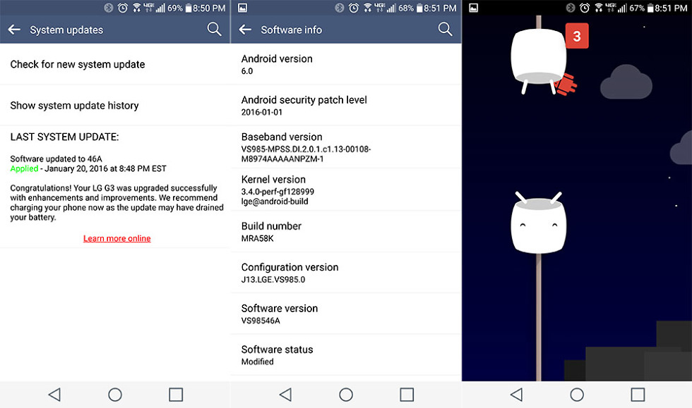 lg g3 verizon marshmallow