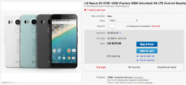 DEAL:  Nexus 5X is Just $279 at eBay Today ($20 Off)