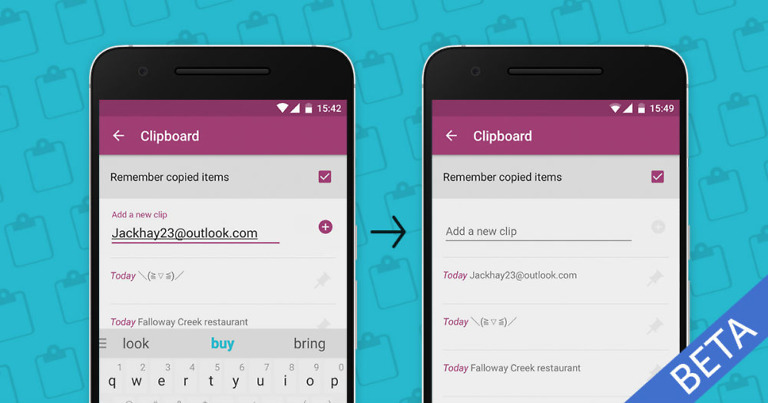 SwiftKey Beta Updated With Awesome Clipboard Feature