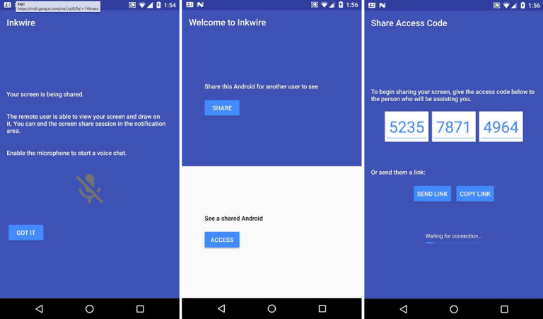 Koush is Testing Inkwire, a Screen Sharing and Remote Assistance App