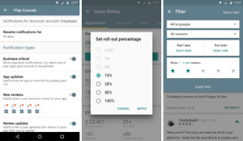 Google Play Developer Console App Updated With Review Notifications, Staged Rollout Controls