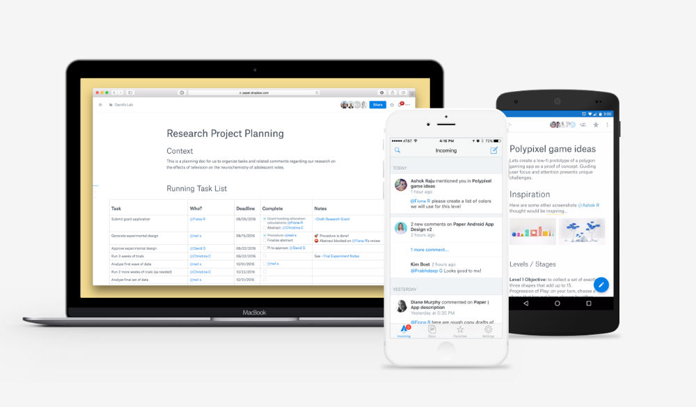 Dropbox Paper Hits Open Beta, New App for Android