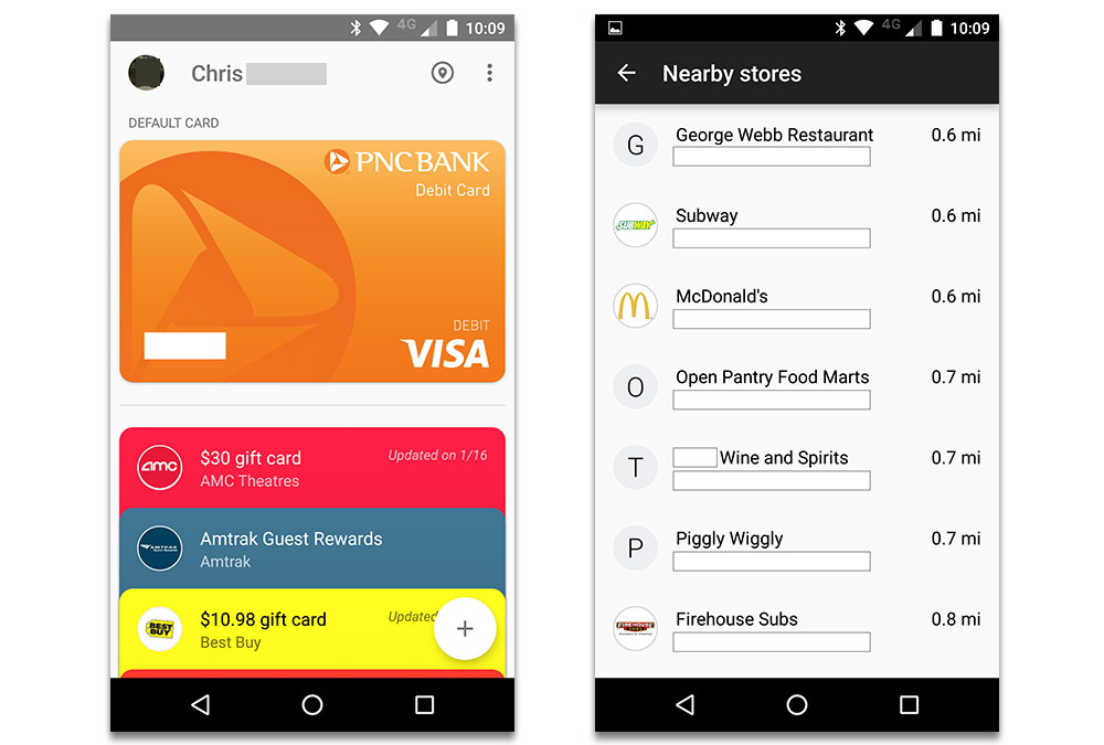 Android Pay’s New Nearby Tab is Starting to Rollout