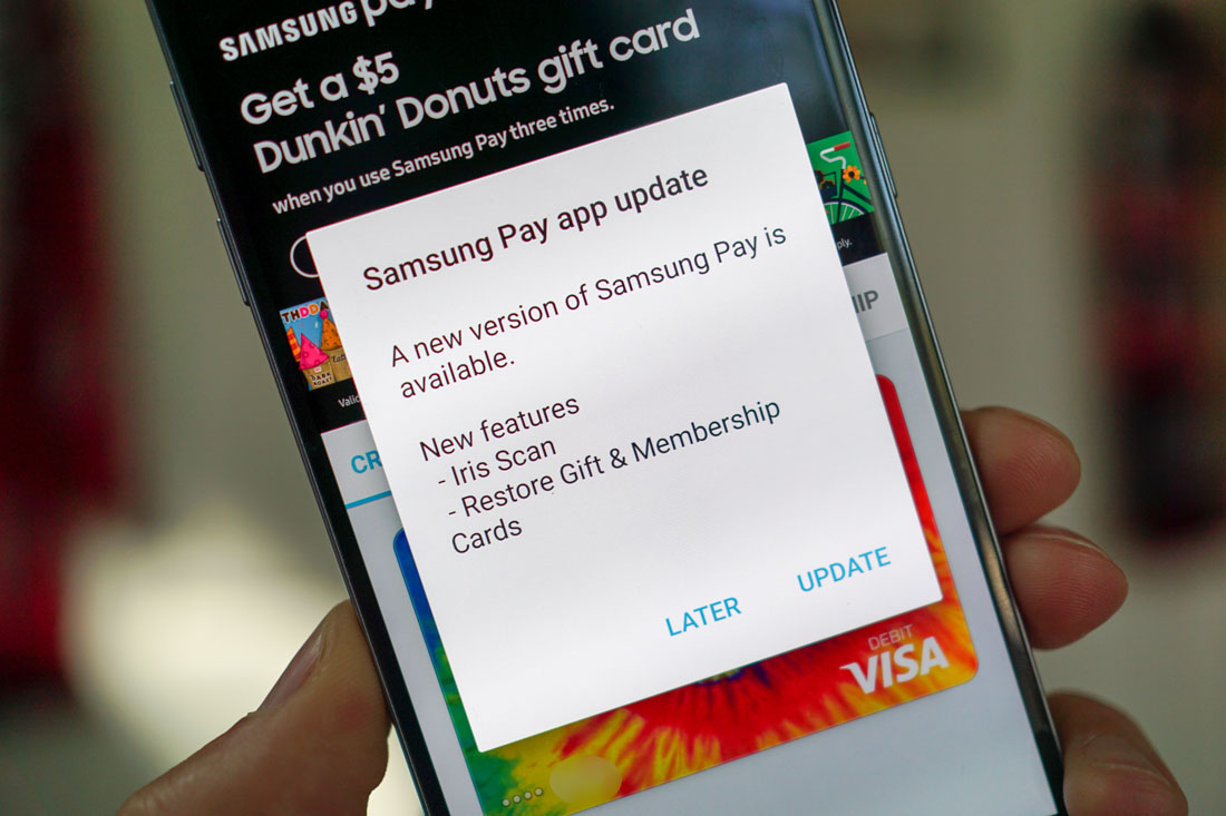 Samsung Pay V2.3 Update Adds Iris Scanning, Card Restoring