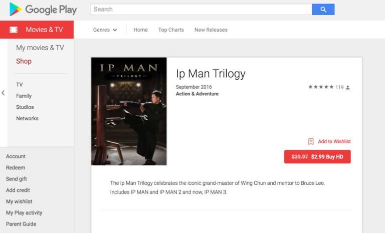 DEAL: Ip Man Trilogy Available in HD For $3 on Google Play
