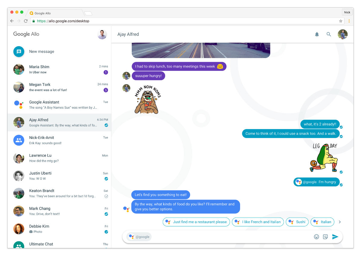 Google Allo Web Client for Desktop Users in the Works