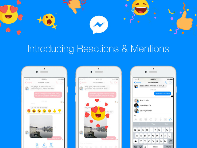 Facebook Messenger Update Brings Message Reactions and Mentions