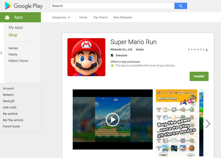 Super Mario Run Available for Download on Google Play (Updated)