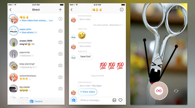 Instagram Direct Adds Disappearing Photos and Videos to Direct Threads