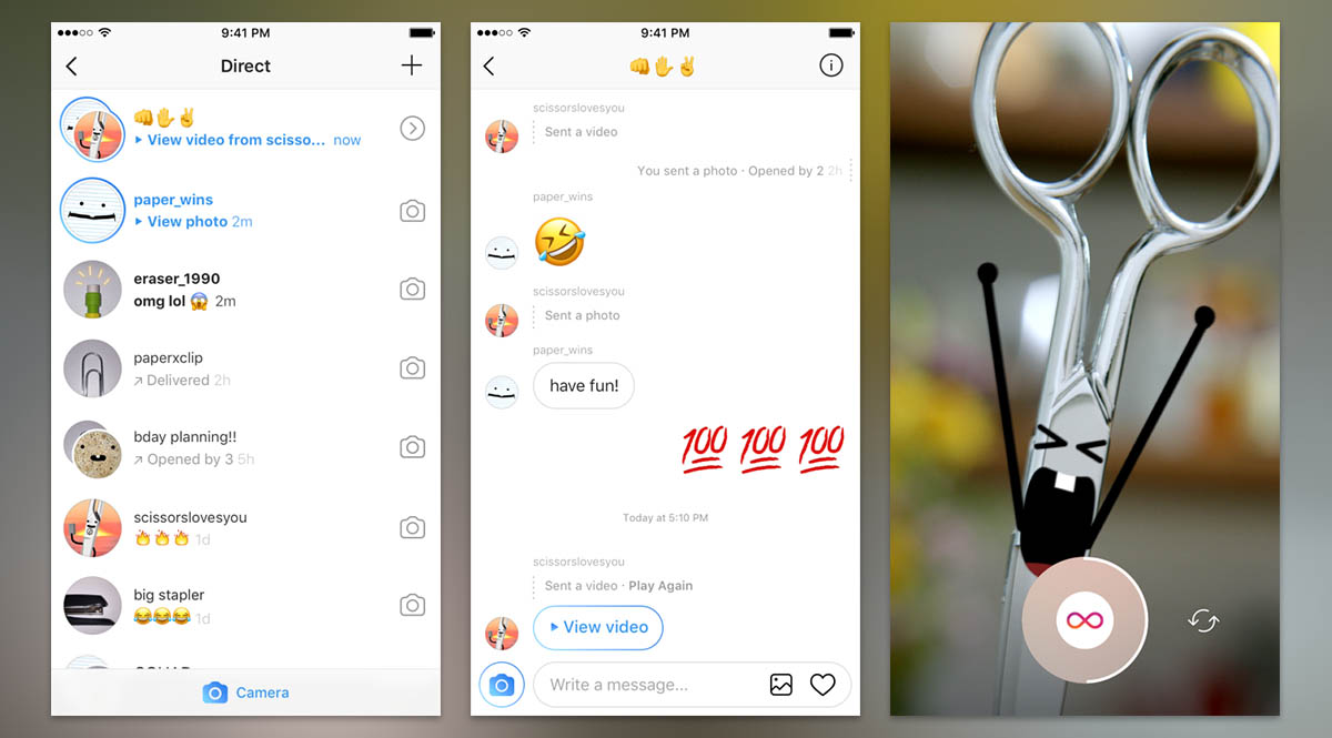 Instagram Direct Adds Disappearing Photos and Videos to Direct Threads