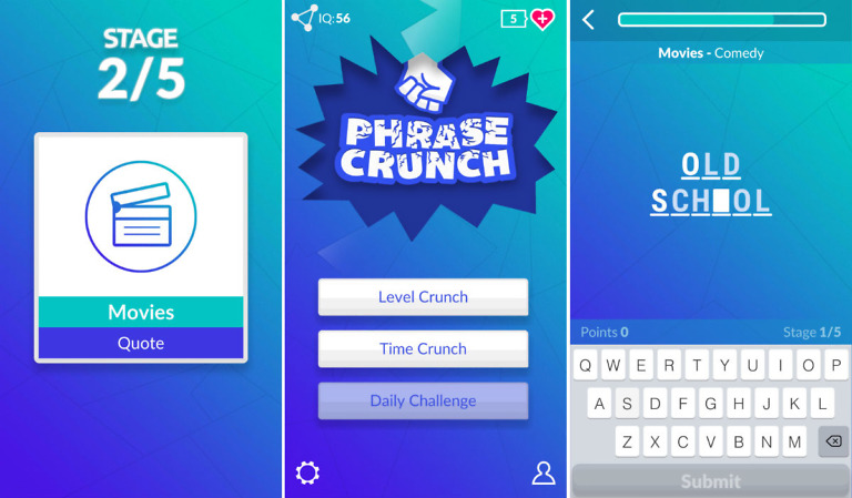 Phrase Crunch Puts a Twist on Hangman and is a Great Time Killer