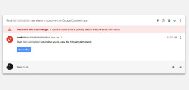 google docs phishing scam