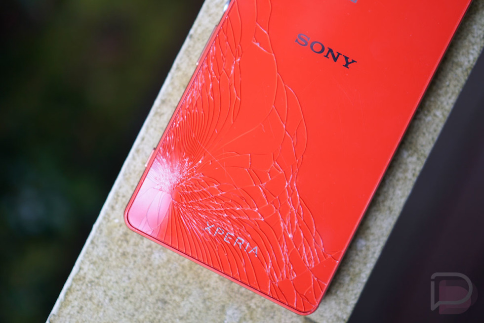 crack smartphone display