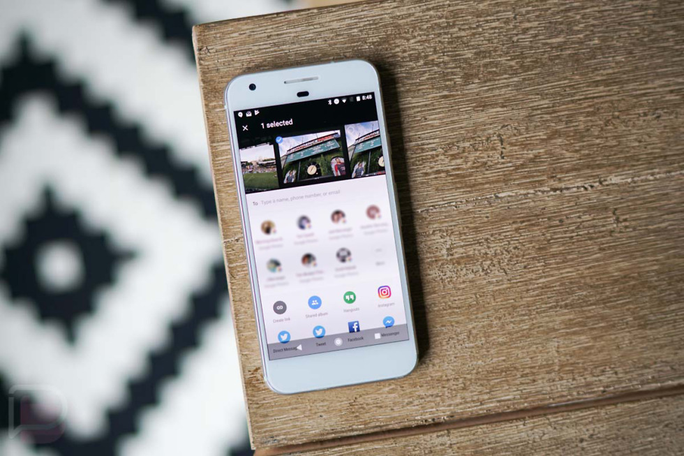 google photos share ui