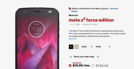 Moto Z2 Force Up for Pre-Order Through Verizon, Specs Confirmed
