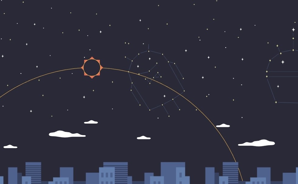 android o name reveal solar eclipse time