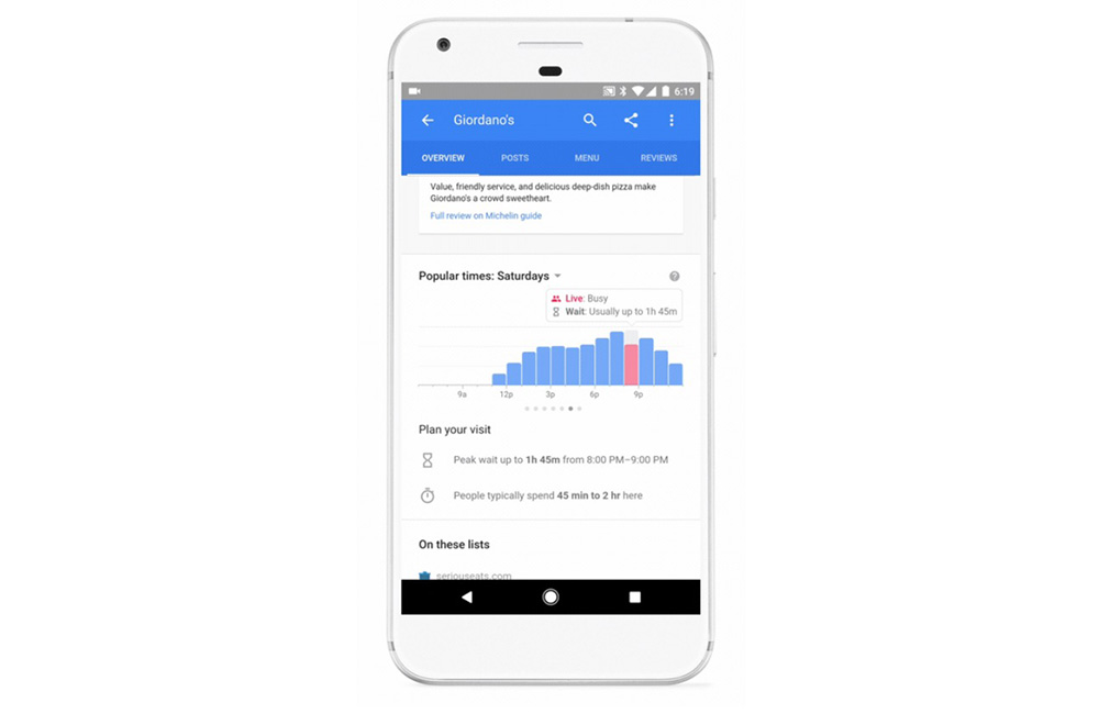 Google Search and Maps Now Show You Estimated Wait Times at Restaurants