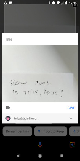 google lens google keep
