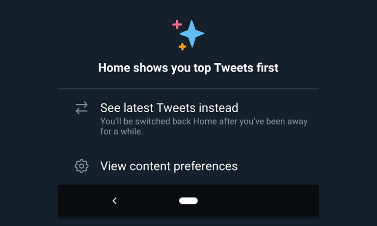 Twitter for Android Gets Quick Toggle for Showing Latest Tweets