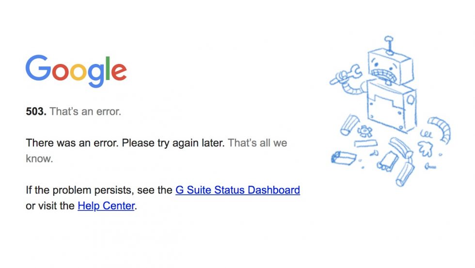 Google Calendar Down