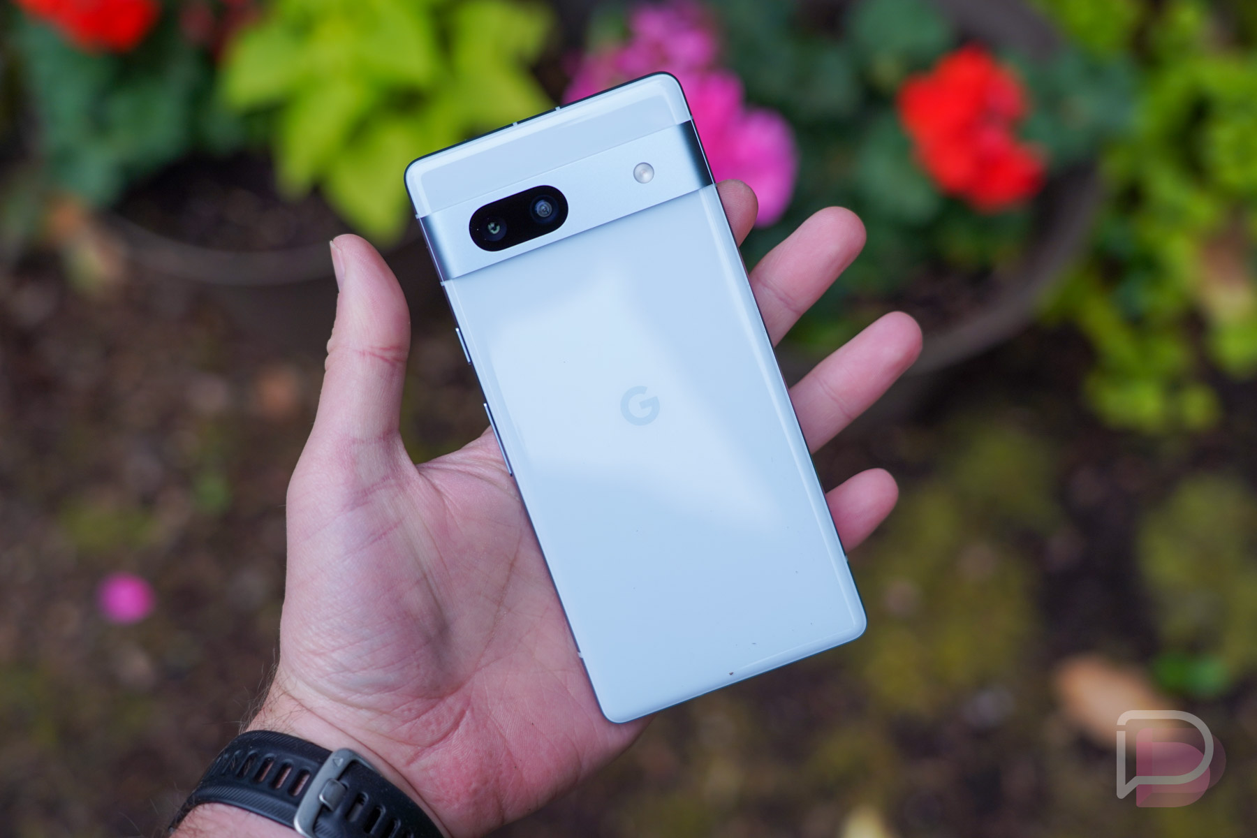 Google Pixel 7a in hand