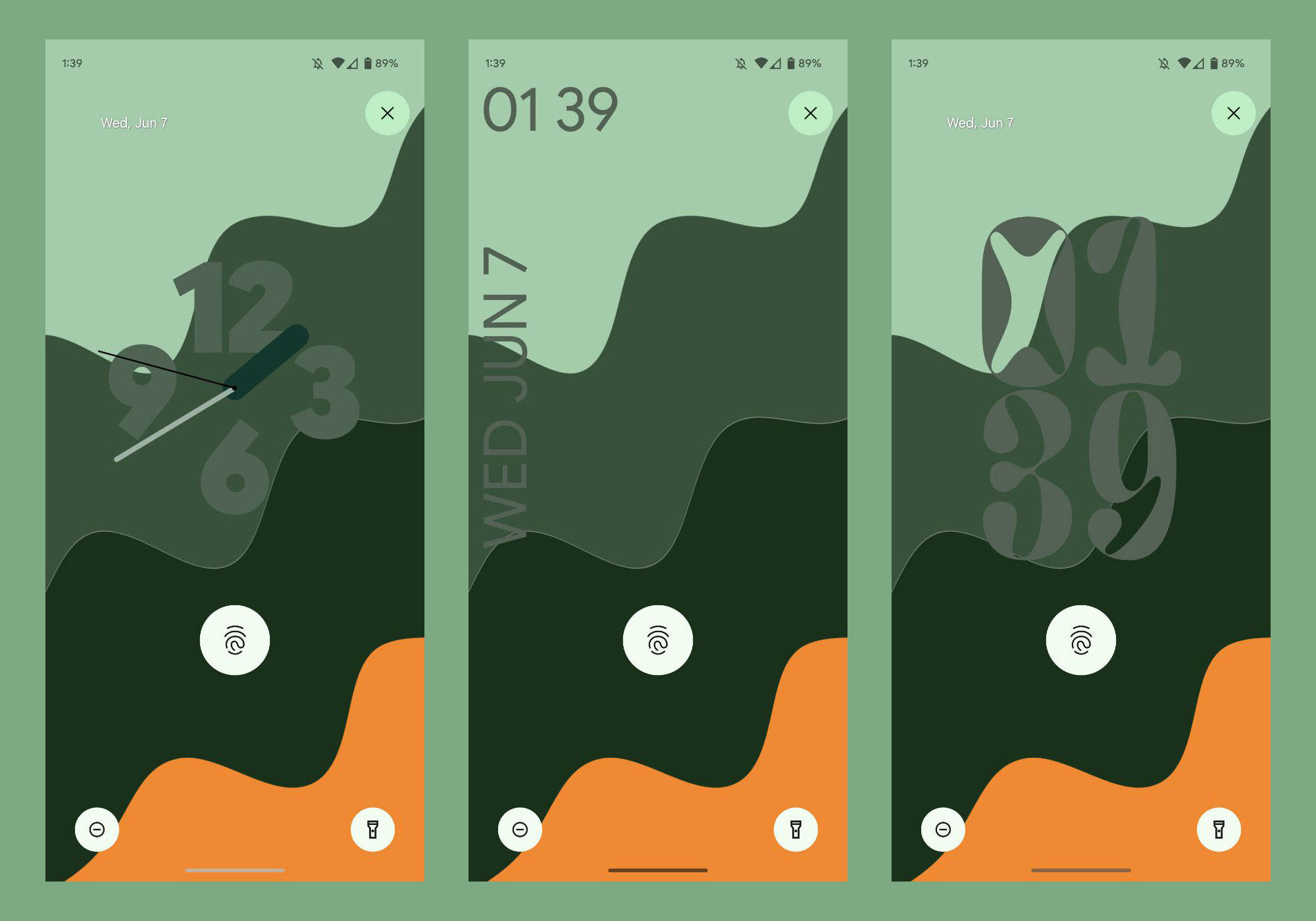 Android 14 Lock Screen Clocks