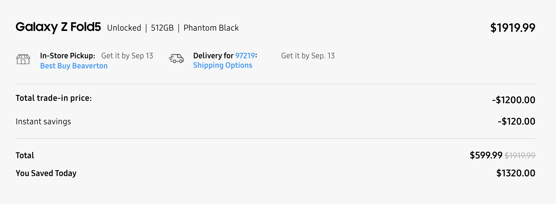 Best Galaxy Z Fold 5 Deal