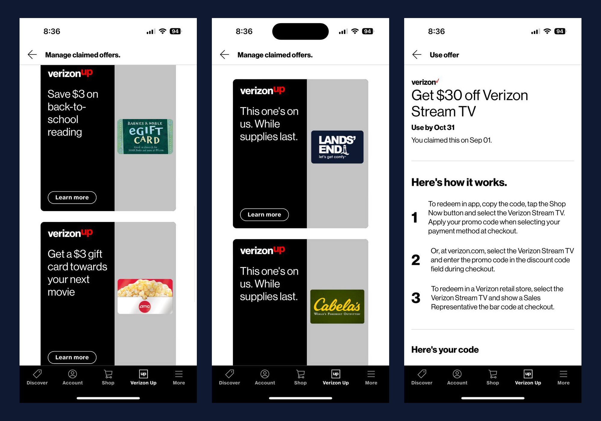 Verizon Up Free Rewards