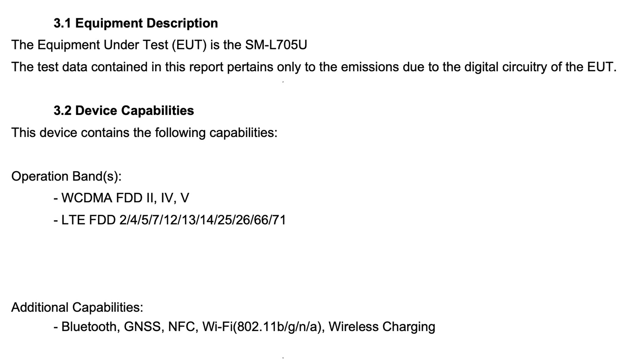 Galaxy Watch 7 Ultra - FCC Specs