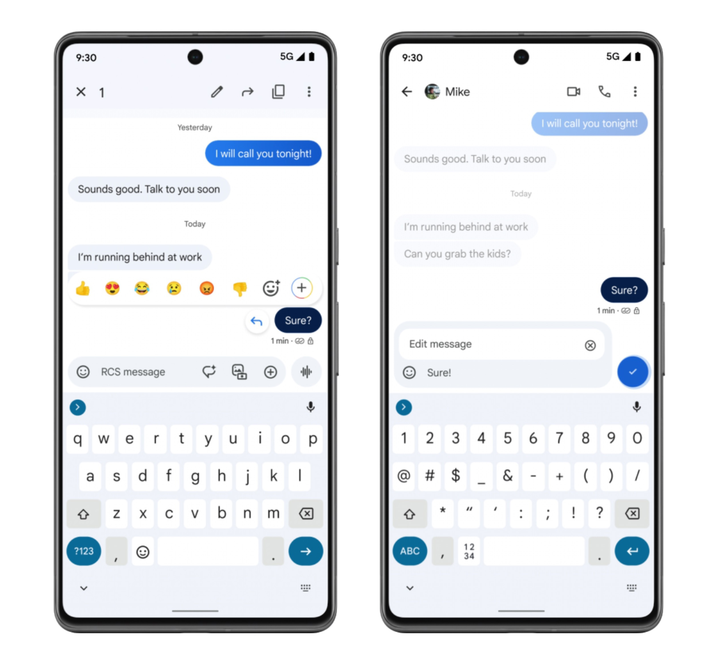Google Messages - Edit Messages