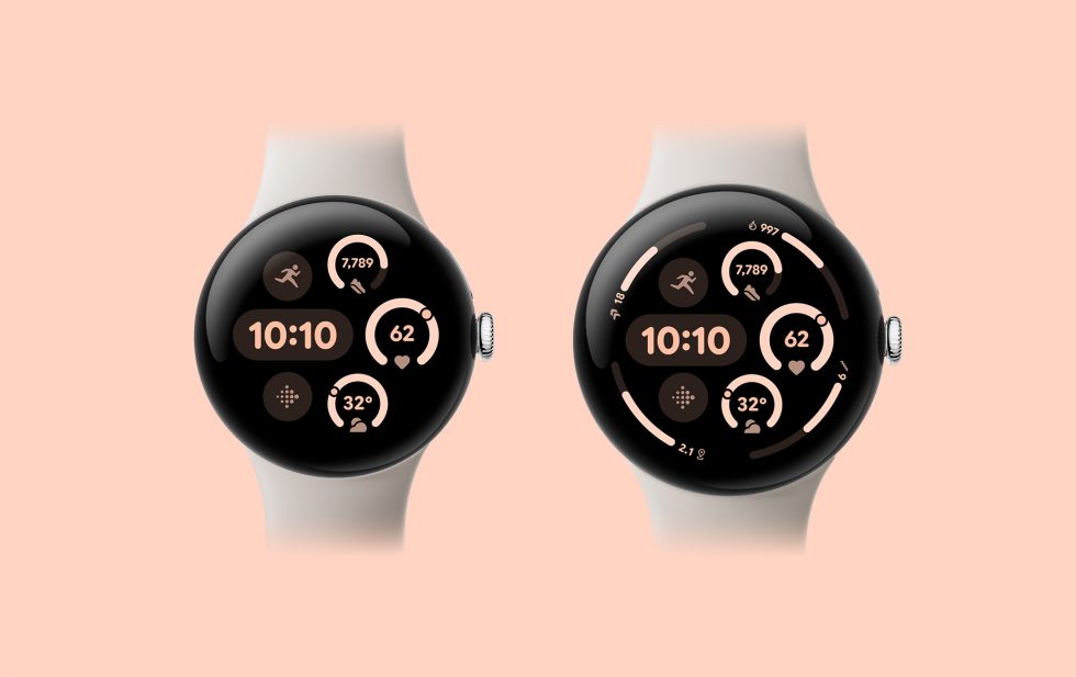 Pixel Watch 3 - Design Size Comparison