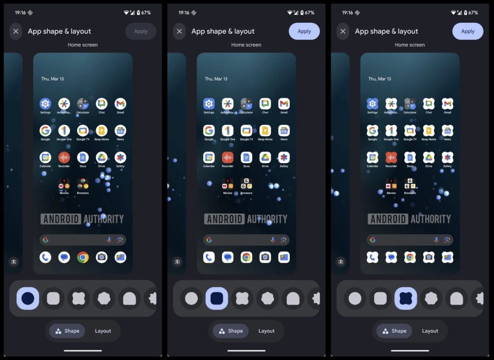 Android 17 - Icon Shapes