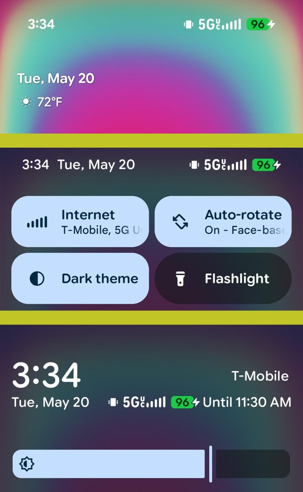 Android 16 QPR1 Status Bar