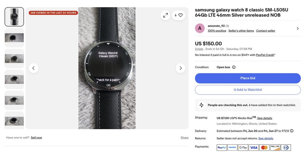 Galaxy Watch 8 Classic-eBay