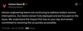 Verizon service outage