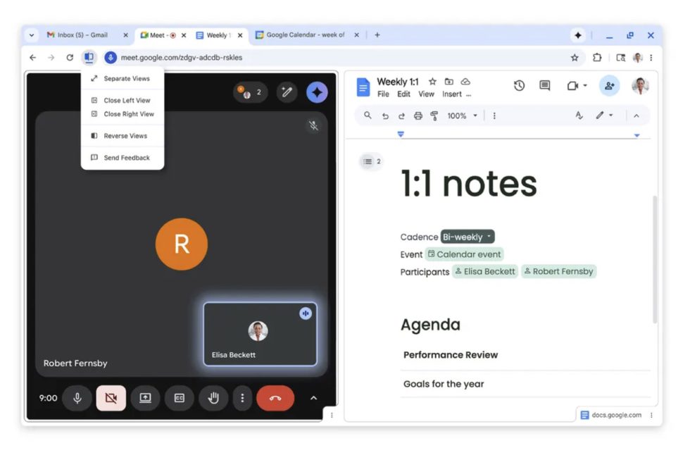 Google Chrome Split View